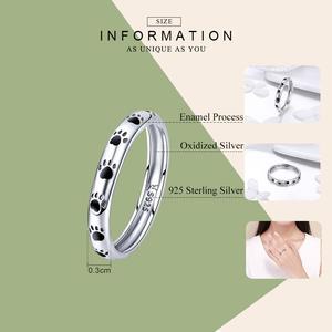 Anillos GR08 <span class=keywords><strong>de</strong></span> Plata <span class=keywords><strong>de</strong></span> Ley 925 <span class=keywords><strong>con</strong></span> Estampado <span class=keywords><strong>de</strong></span> Huellas <span class=keywords><strong>de</strong></span> Patas <span class=keywords><strong>de</strong></span> Mascotas para Mujer, Lindos Anillos <span class=keywords><strong>de</strong></span> Plata <span class=keywords><strong>con</strong></span> Huellas <span class=keywords><strong>de</strong></span> <span class=keywords><strong>Perro</strong></span> y Gato, Ideales para Bodas y Uso Diario - Product Image 2