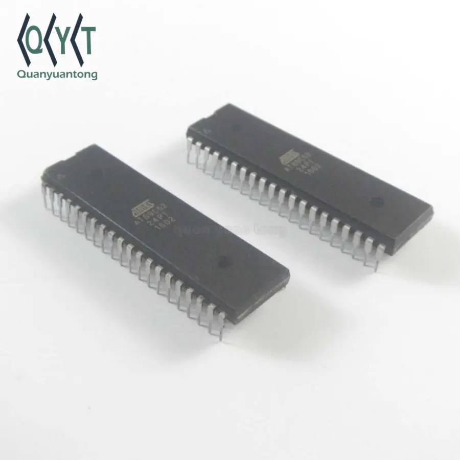 AT89C52-24PI Novo DIP40 8-bit Microcontrolador IC Chips AT89C52 89C52