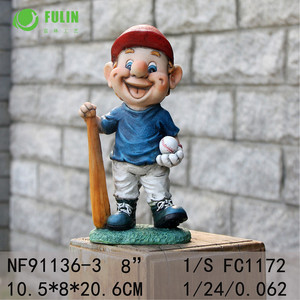 รูปปั้นคนแคระทำจากเรซินสำหรับตกแต่งสวนในบ้านรูปนักกีฬาฮอกกี้รักบี้ทำด้วยมือ - Product Image 5