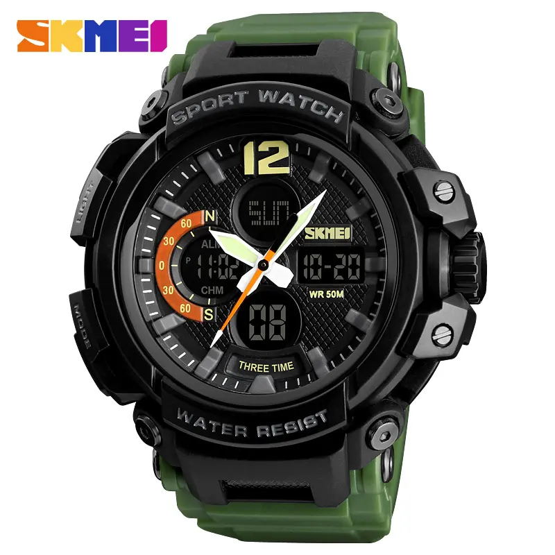 2018 New! SKMEI 1343 Reloj waterproof Tacical Watch Men Classic Analog Watch