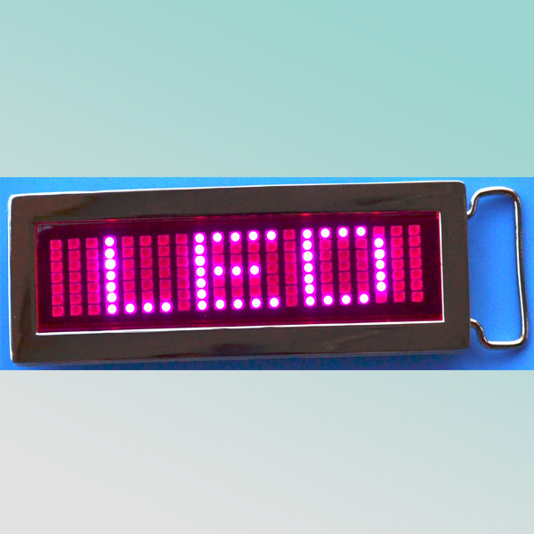 CE RoHS 7X21pixel розовая программируемая пряжка ремня со светодиодным дисплеем