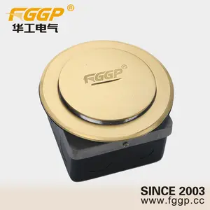 Floor Socket Floor Box Coin Open Type Round Waterproof Floor Socket Box With 2Pin 3 Pin Universal Socket Outlet