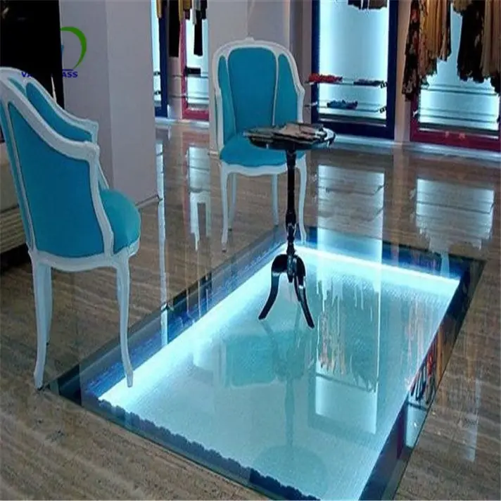 강화 유리 바닥 12mm thk 강화 유리 투명 강화 유리