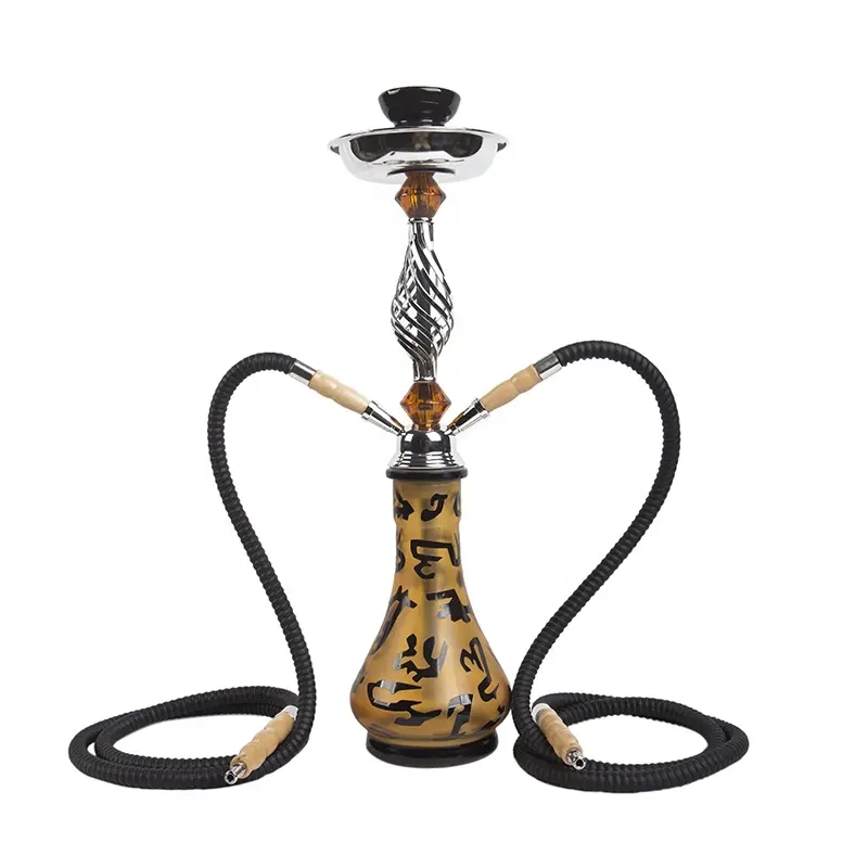 WOYU mısır çift boru demir tütün shisha chicha nargile cam