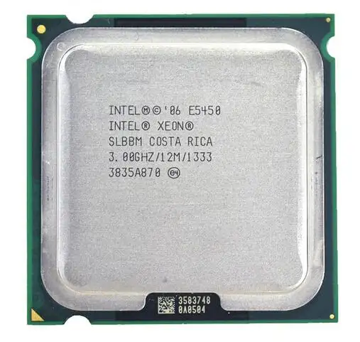 Prosesor Intel Xeon E5450 Quad Core 3.0GHz, 12MB SLANQ SLBBM Bekerja Pada LGA 775 Mainboard Tidak Perlu Adaptor