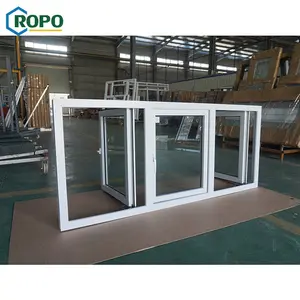 Sertifikalı ve AS2047 AS2208 AS1288 AS2047 standart sertifikalı konut büyük PVC kanatlı plastik pencere çin'de yapılan