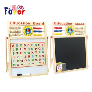 पदोन्नति लकड़ी डबल-तरफा चुंबकीय ड्राइंग बोर्ड लेखन बोर्ड बच्चों के लिए