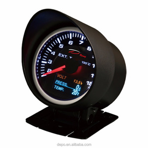 60Mm 4in1 Boost Gauge Set Plus Oled Volt Oliedruk Olie Temp Auto Meter Voor Auto Depo Racing Auto meter
