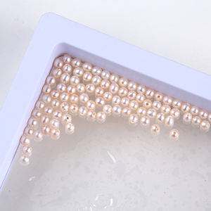 2-3mm दौर ताजे पानी मोती के साथ आधा-drilled छेद - Product Image 5