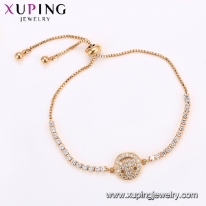 75164 Joyería de Oro de la Ciudad de <span class=keywords><strong>Xuping</strong></span>, Compra en Línea, Pulsera con Dije Chapada en Oro de 18k, Noble y Promocional - Product Image 6