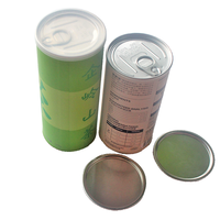 Boîte en carton pour chips de pommes de terre, couvercle plastique à ouverture facile, de qualité alimentaire, sur mesure, emballage tube en papier, film aluminium