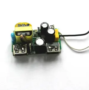 Chargeur mobile simple double usb 5v 1a 2,1 a, nouveau modèle d'usine de corée du sud, circuit pcb