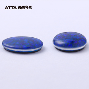 K14 12X10mm alta calidad del ópalo <span class=keywords><strong>azul</strong></span> ópalo de fuego sintético en venta <span class=keywords><strong>precio</strong></span> de fábrica doublet opal - Product Image 3