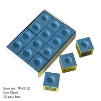 תיבה של 12 כחול קוביות של בריכת Cue גיר TP-C012