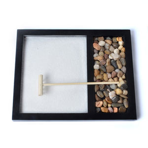 Vente en Gros de Bureau Jardin <span class=keywords><strong>Zen</strong></span> avec Pierres Râteau à <span class=keywords><strong>Sable</strong></span> et Plateau Rectangle Kit de Jardin <span class=keywords><strong>Zen</strong></span> de Relaxation pour Décoration de Bureau - Product Image 3