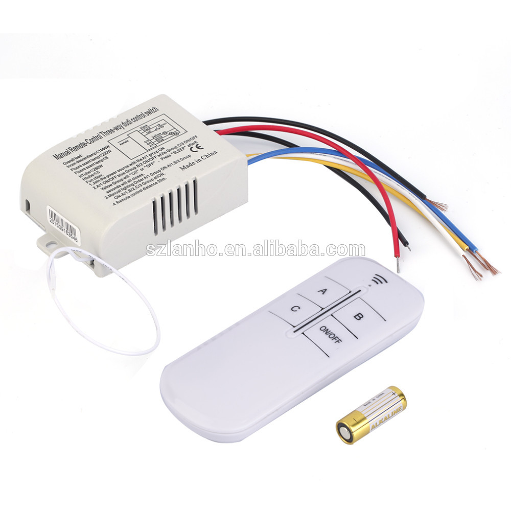 Новое поступление 220V 3 Way на включение/выключение цифровому RF пульт дистанционного управления беспроводной для светодиодные лампы Splitter