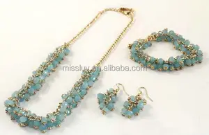 <span class=keywords><strong>De</strong></span> <span class=keywords><strong>mujer</strong></span> <span class=keywords><strong>de</strong></span> moda <span class=keywords><strong>de</strong></span> piedra semi preciosa, collar, pulsera, conjunto <span class=keywords><strong>de</strong></span> joyas <span class=keywords><strong>de</strong></span> verano playa semi piedra preciosa collar <span class=keywords><strong>de</strong></span> la joyería <span class=keywords><strong>para</strong></span> regalo chicas - Product Image 1