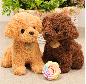 Poupées de chiot mignonnes bouclées de 20CM, chiens en peluche <span class=keywords><strong>pour</strong></span> animaux de compagnie, jouets doux <span class=keywords><strong>pour</strong></span> enfants, cadeaux d'<span class=keywords><strong>anniversaire</strong></span> - Product Image 2