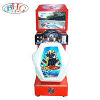 Machine de voiture de course de jeux vidéo d'arcade de simulateur d'écart d'enfants électriques à jetons HD LCD