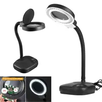 5X 10X Magnifier LED Desk Light Daylight Craft Glass Table Lamp 36 LED Multi機能Desktop Magnifying Lamp