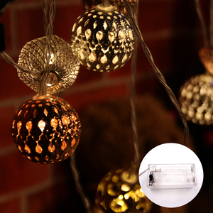 Indoor Outdoor Wedding Party Christmas Holiday Decoration <strong>Battery</strong> <strong>Operated</strong> <strong>Light</strong> Golden Ball <strong>String</strong> <strong>Light</strong> - Product Image 1