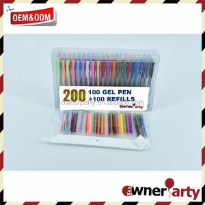 새로운 도착 핫 세일 200 젤 펜 100 펜, 100 리필 페인트 마크 펜