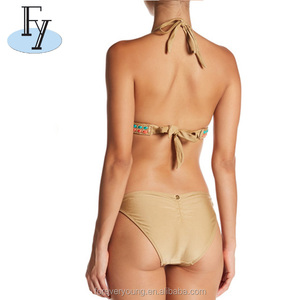 Alta Qualidade Swimwear Fábrica Custom Made Mulher Nua Sem Costura Biquíni Bathingsuit - Product Image 2