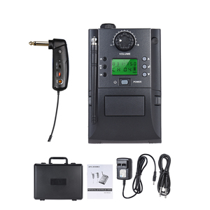 Rayco Microphone sans fil professionnel UHF 32 canaux dynamique avec récepteur pour <span class=keywords><strong>violon</strong></span> électrique, alimentation par batterie, matériau métallique - Product Image 5