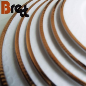 Juego de Vajilla de Porcelana Fina Brett New Bone <span class=keywords><strong>China</strong></span> para Bodas, Platos con Borde Dorado, Último Diseño - Product Image 4