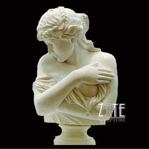 Buste en marbre français classique sculpté en <span class=keywords><strong>d</strong></span>étail, statue de Jeanne <span class=keywords><strong>d</strong></span>'<span class=keywords><strong>Arc</strong></span> - Product Image 2