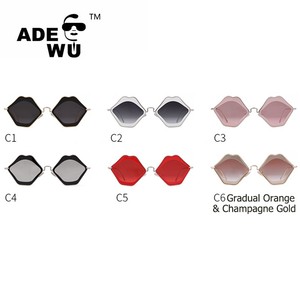 ADE WU STY5723M Retro forma de labios sombras mujeres <span class=keywords><strong>90s</strong></span> Vintage famoso gafas de sol marca diseñador fiesta encantadoras gafas de sol mujer UV400 - Product Image 6
