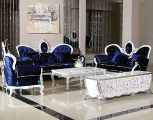 Canapé de style royal européen classique, ensemble de canapés en bois sculpté de luxe, meubles de salon - Product Image 1