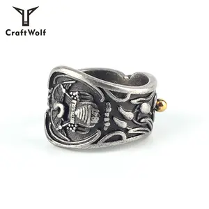 Craft Wolf Classic Design Stainless Steel Ring For Men Women