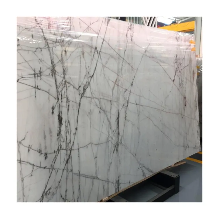 Factory price Turkey Melbourne white marble slab Marble tiles with dark grey veins