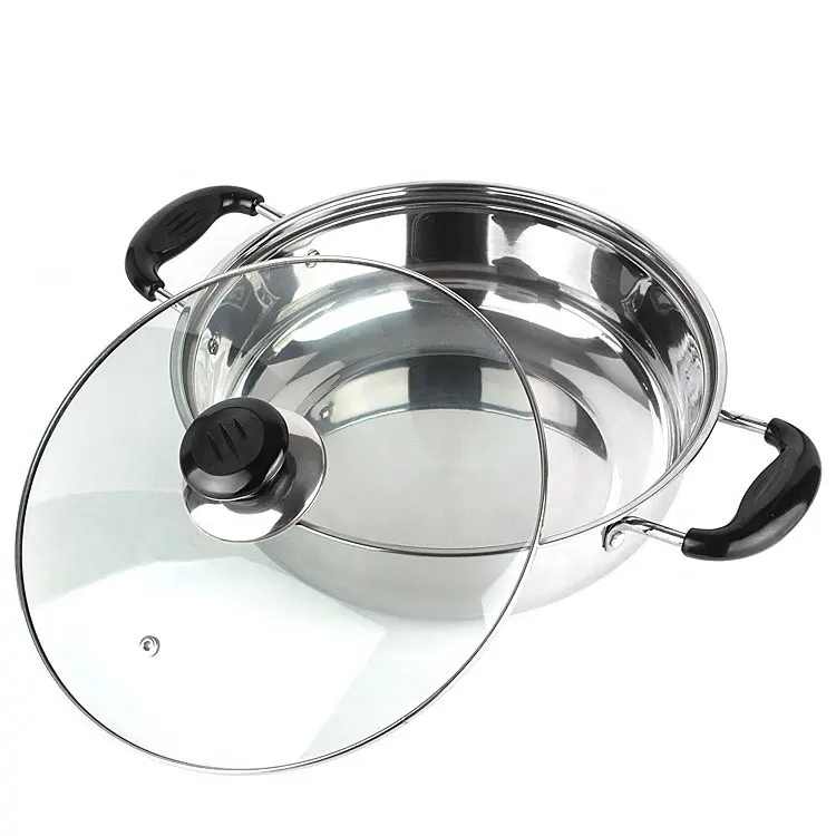 large stainless steel kitchen cooking pot set for restaurant