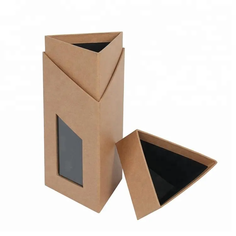 Cajas de comida únicas, diseño triangular, embalaje de tubo
