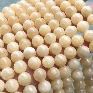 jewels jade stone beads beige color China supplier