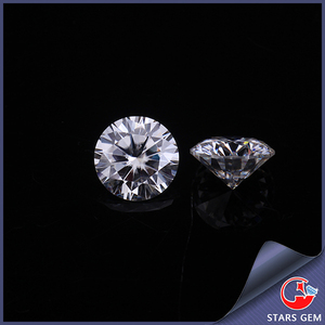 VVS 1 carat moissanite del <span class=keywords><strong>diamante</strong></span> del corte redondo del grano blanco puro - Product Image 3