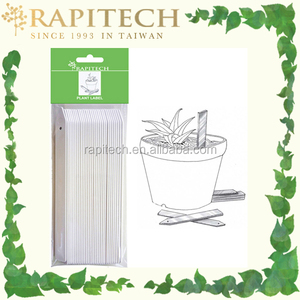 8 Inch <b>White</b> PP Plastic Gardening <b>Pot</b> with <b>Plant</b> Labels - Product Image 2