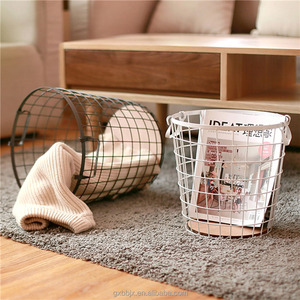 Fabbrica Custom Design rotondo in filo di ferro <span class=keywords><strong>cesto</strong></span> per la biancheria casa cesti per vestiti per uso domestico - Product Image 3