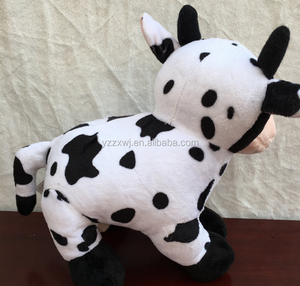 Échantillon gratuit de jouets en peluche vache pour enfants, jouets en peluche vache doux, animaux en peluche noir et blanc, vache en peluche - Product Image 3