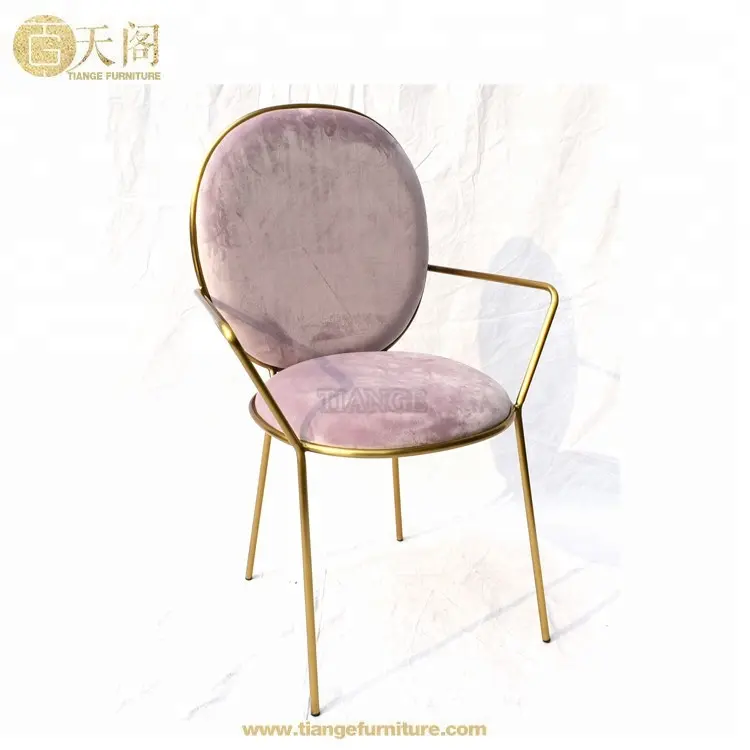 Sala da pranzo mobili di design forma rotonda gamba oro soggiorno sedia