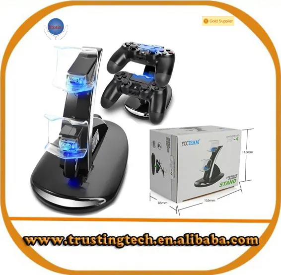Nouvelle Arrivée Pour PS4 Contrôleur Chargeur Double USB Recharge Station D'accueil avec LED Lumières pour Playstation 4