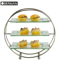 Peralatan dapur Hotel komersial 5 tier kue berdiri perjamuan prasmanan display untuk dijual
