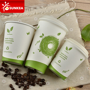 <span class=keywords><strong>Gobelet</strong></span> à café en papier compostable biodégradable de qualité alimentaire PLA avec couvercle, 4 oz, 8 oz, 10 oz, 12 oz, 16 oz, 20 oz - Product Image 4