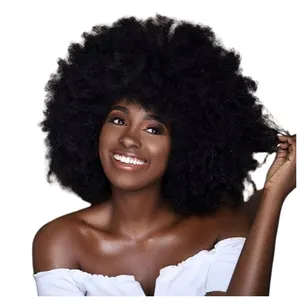 סיטונאי זול 100% שיער טבעי תחרה מול לנשים שחורות האפרו קינקי מתולתל שיער פאה