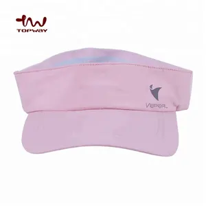 Hot Sale Pink Cheap Cotton Elastic Band Sun Golf Visor Cap For Women Outdoor