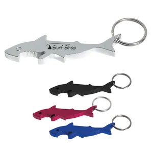 Customized Logo Printed Shark Bottle Opener Key Ring For Promotional Gift