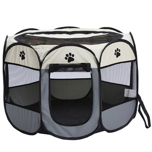 Tenda pembawa hewan peliharaan lipat portabel, kandang anjing <span class=keywords><strong>Playpen</strong></span> operasi mudah oktagon anjing berat - Product Image 3