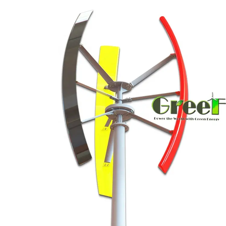Harga Turbin Angin Sumbu Vertikal, 3KW 220W 160RPM 3 Fase AC untuk Sistem Off-Grid